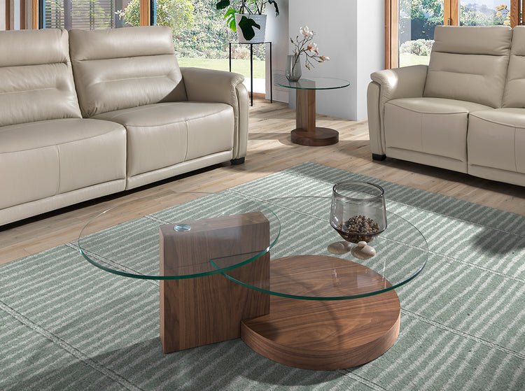 Coffee table in walnut veneered wood - Angel Cerdá S.L