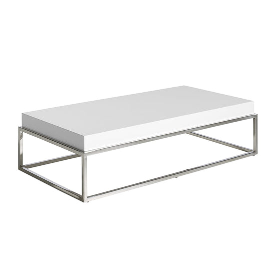 Coffee table with lacquered Mdf top and stainless - Angel Cerdá S.L