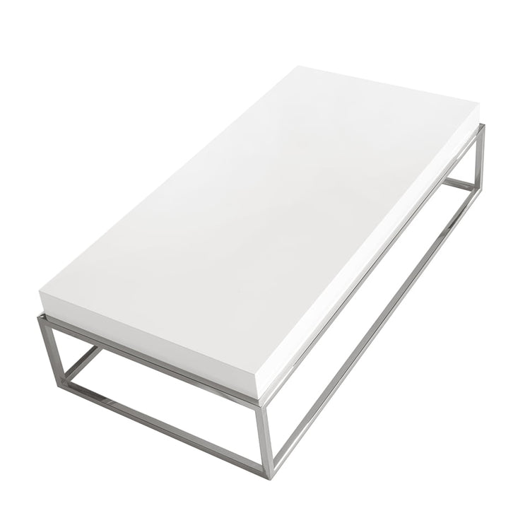 Coffee table with lacquered Mdf top and stainless - Angel Cerdá S.L