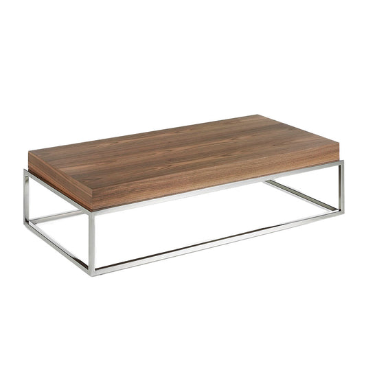 Coffee table with chromed steel structure and Mdf cover - Angel Cerdá S.L