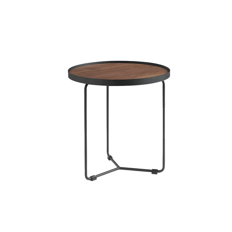 Corner table with metallic structure and Walnut cover - Angel Cerdá S.L