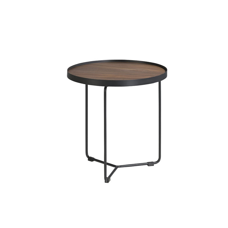 Corner table with metallic structure and Walnut cover - Angel Cerdá S.L