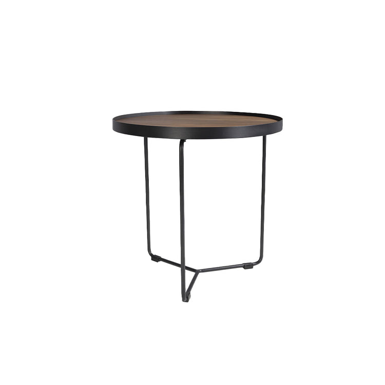 Corner table with metallic structure and Walnut cover - Angel Cerdá S.L