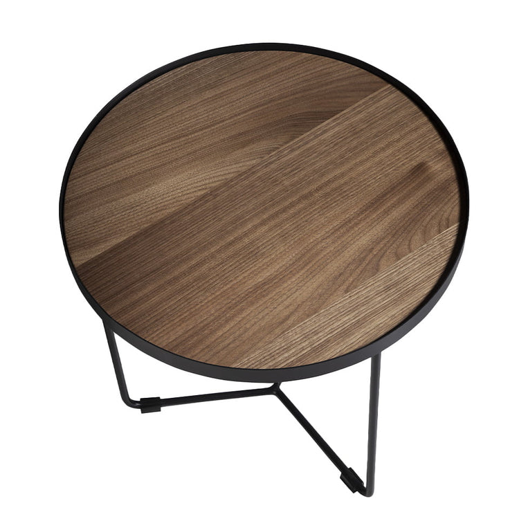 Corner table with metallic structure and Walnut cover - Angel Cerdá S.L