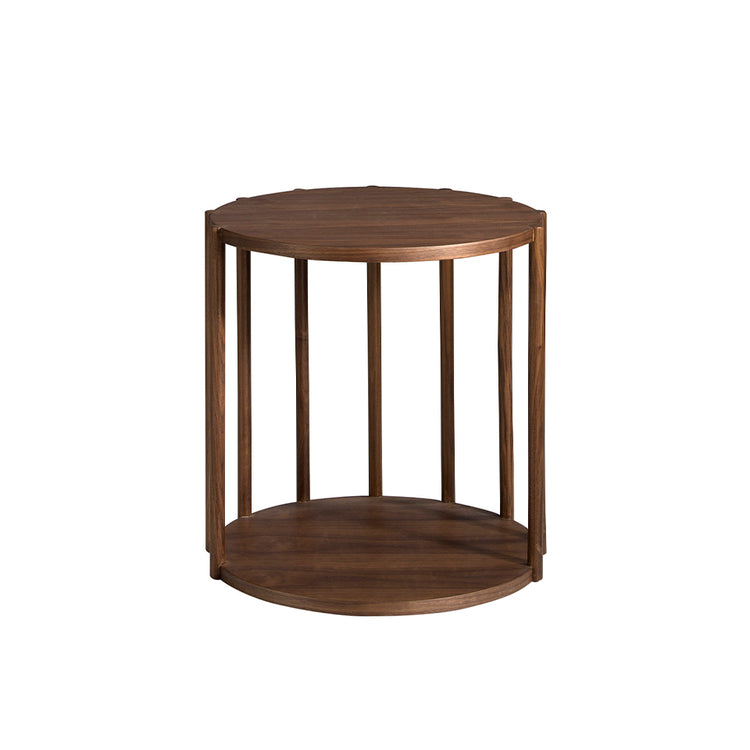 Walnut-veneered wooden corner table - Angel Cerdá S.L