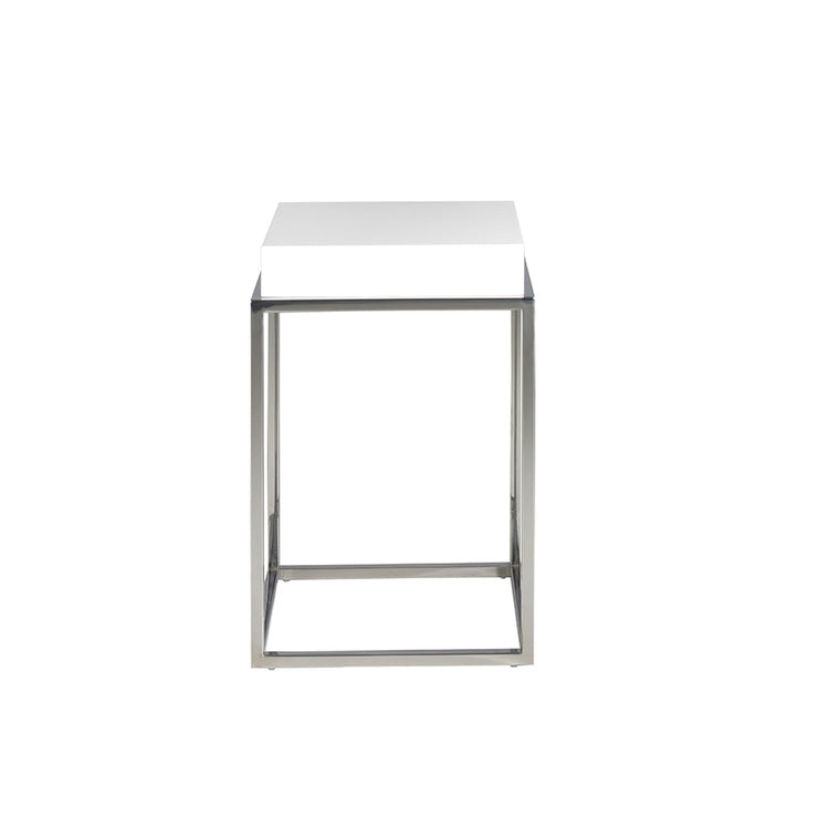 Corner table with stainless steel frame - Angel Cerdá S.L