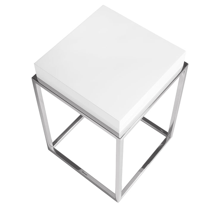 Corner table with stainless steel frame - Angel Cerdá S.L