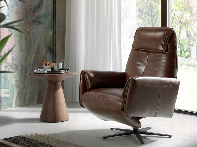 Corner table in veneered walnut - Angel Cedá S.L