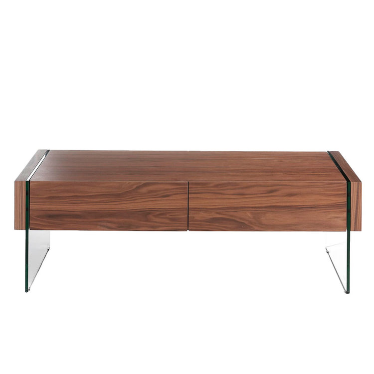 Coffee table in walnut veneered wood - Angel Cerdá S.L