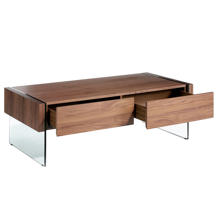 Coffee table in walnut veneered wood - Angel Cerdá S.L