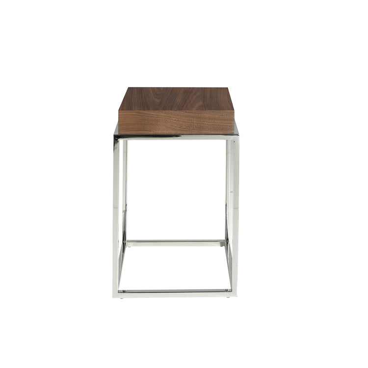 Corner table with stainless steel frame- Angel Cerdá S.L