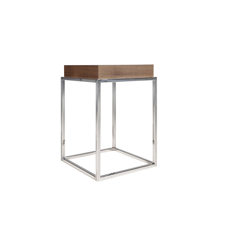 Corner table with stainless steel frame- Angel Cerdá S.L