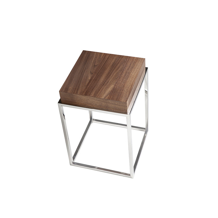 Corner table with stainless steel frame- Angel Cerdá S.L