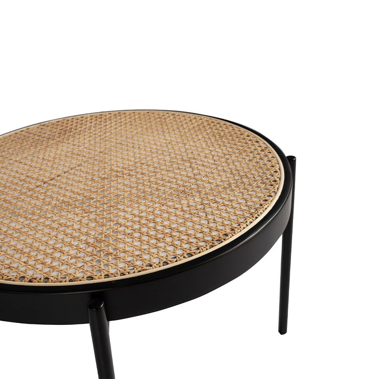 Round rattan coffee table-Angel Cerdá