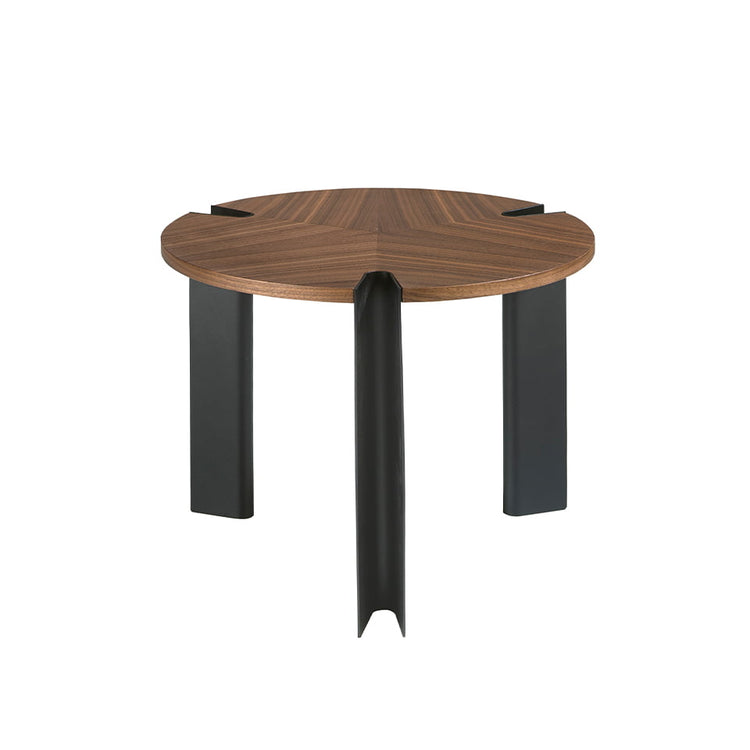 Corner table walnut and black steel-Angel Cerdá