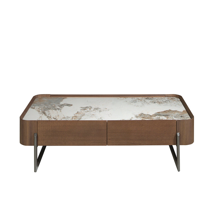 Rectangular porcelain marble coffee table - Angel Cerdá