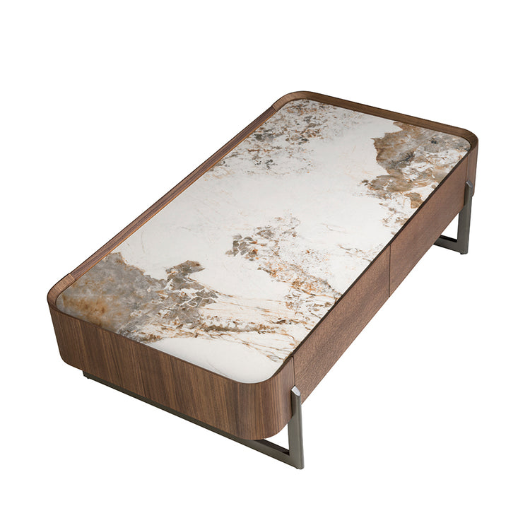 Rectangular porcelain marble coffee table - Angel Cerdá