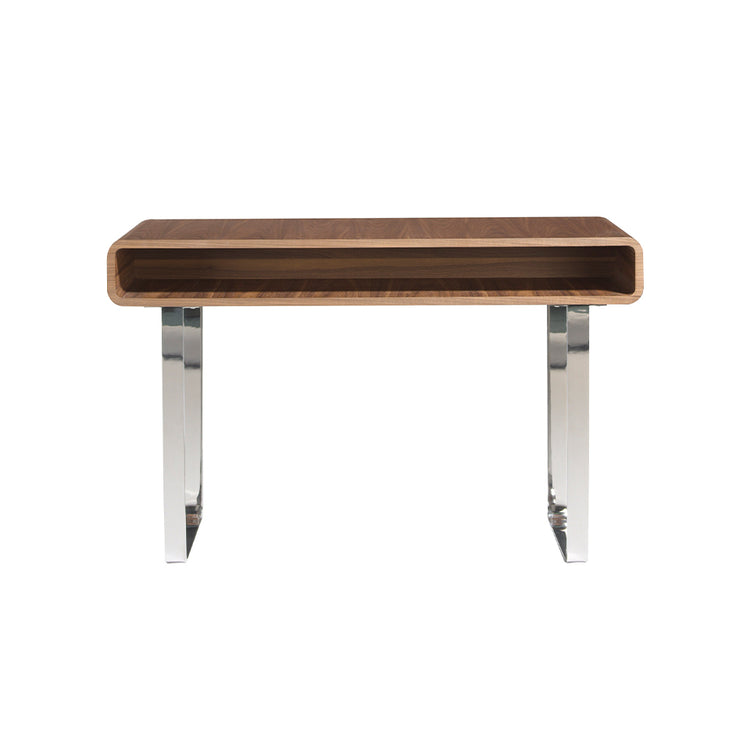 Walnut console furniture with stainless steel legs - Angel Cerdá S.L