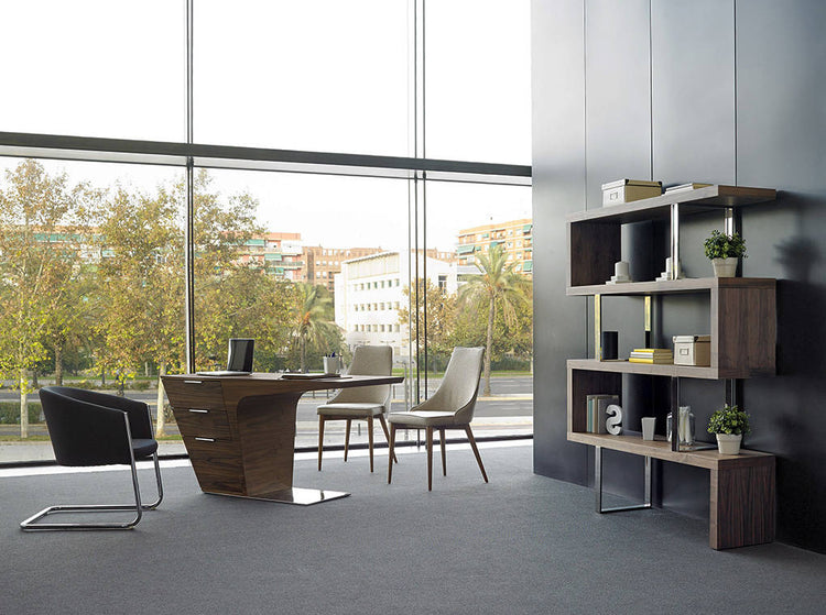 Office desk in walnut veneered wood - Angel Cerdá S.L