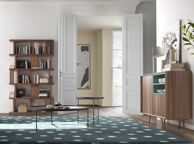 Wooden bookshelf with Walnut veneer - Angel Cerdá S.L