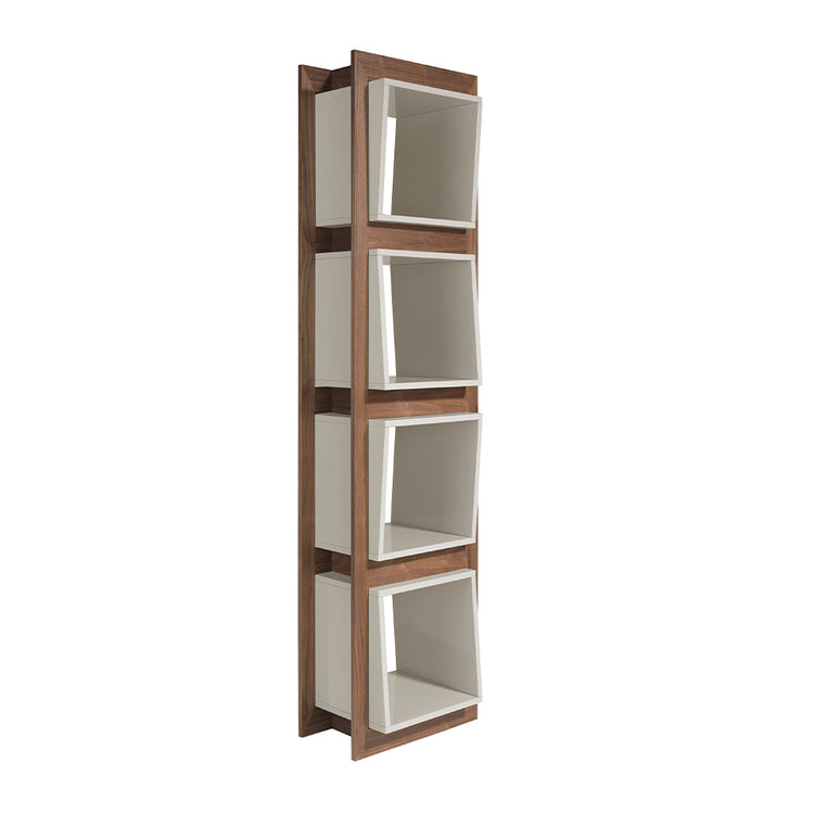 Bookshelves in walnut veneered wood and laquered Mdf - Angel Cerdá S.L