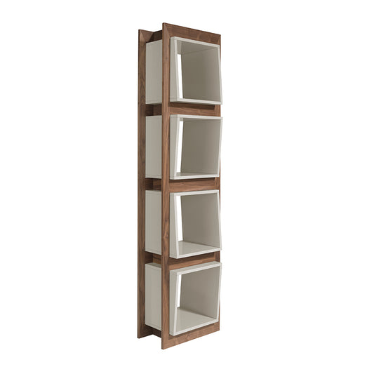 Bookshelves in walnut veneered wood and laquered Mdf - Angel Cerdá S.L