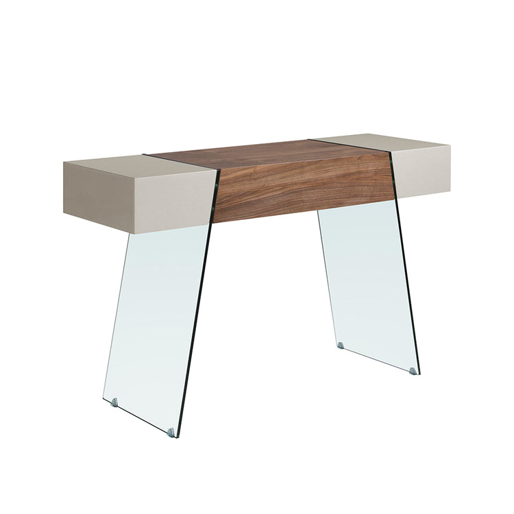 Glass console,Walnut-veneered wood lacquered MD - Angel Cerdá S.L