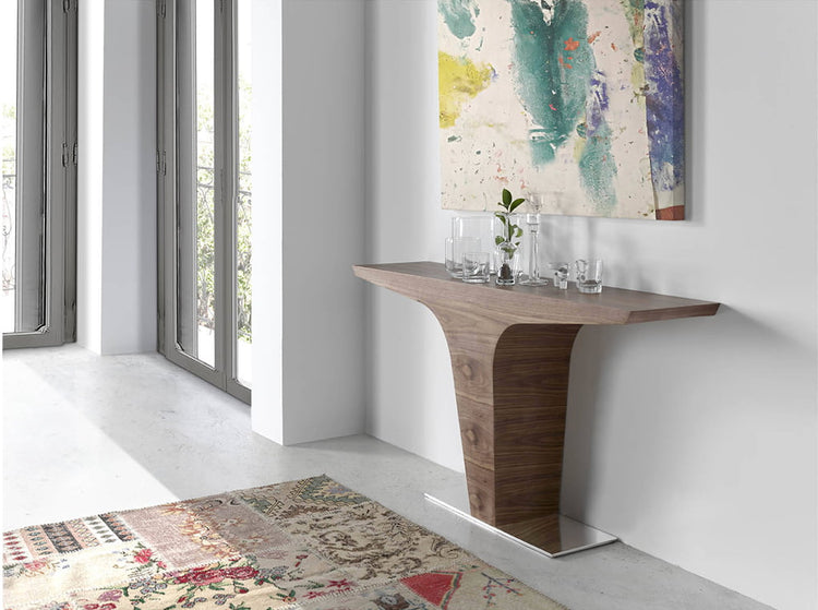 Walnut-veneered wooden console - Angel Cerdá S.L