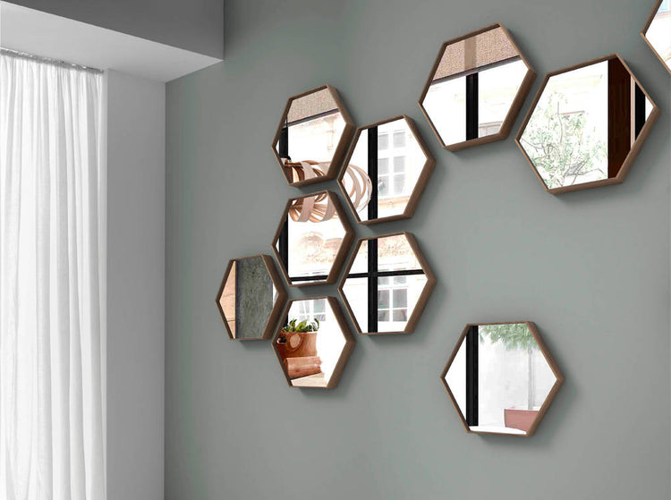 Mirror with frame manufactured in Walnut plate - Angel Cerdá, S.L.