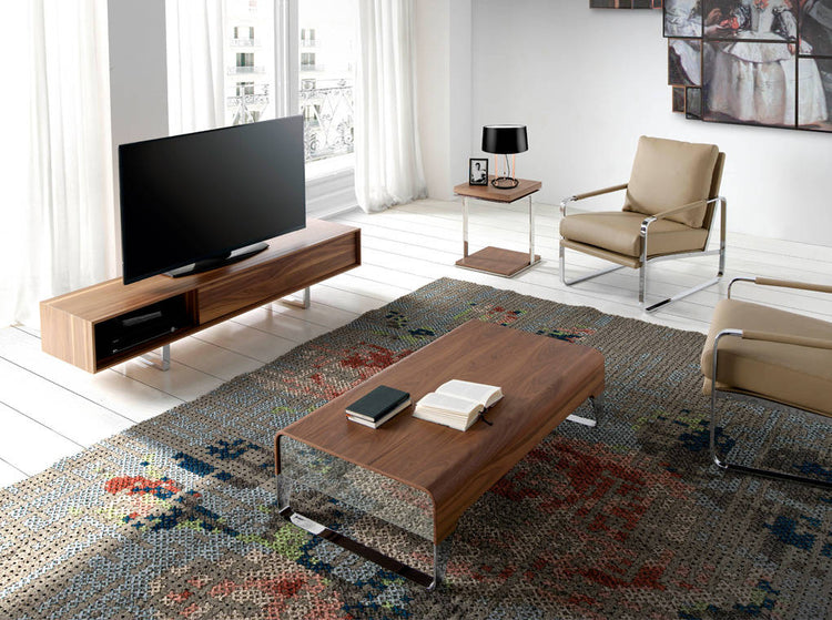 Walnut-veneered wooden TV furniture - Angel Cerdá S.L