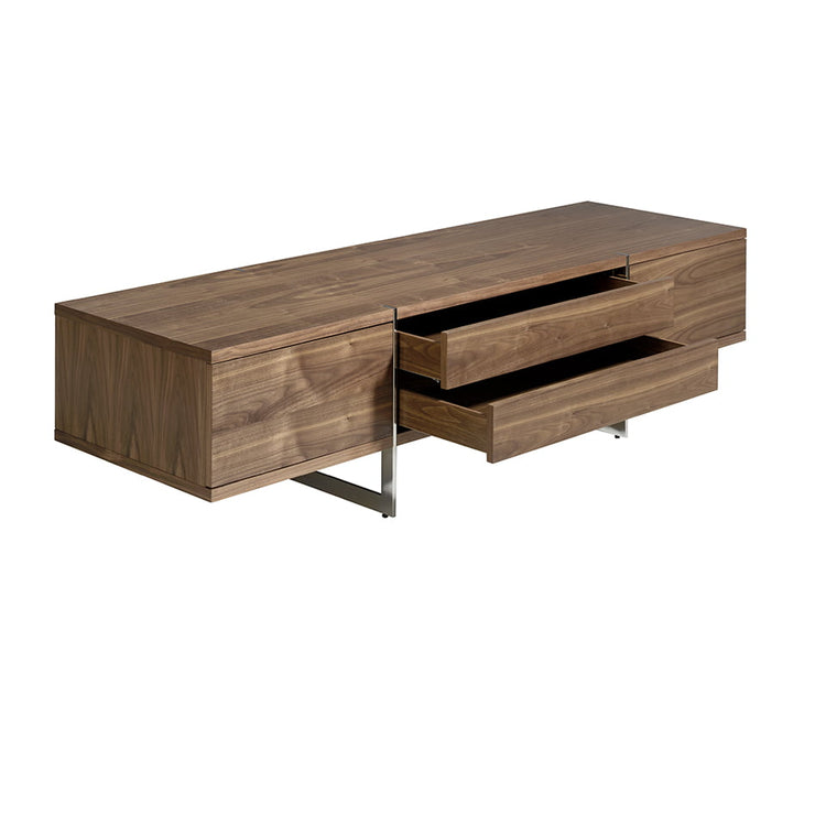 TV stand in walnut veneered wood - Angel Cerdá S.L