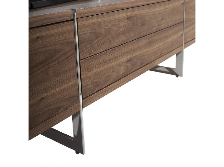 TV stand in walnut veneered wood - Angel Cerdá S.L