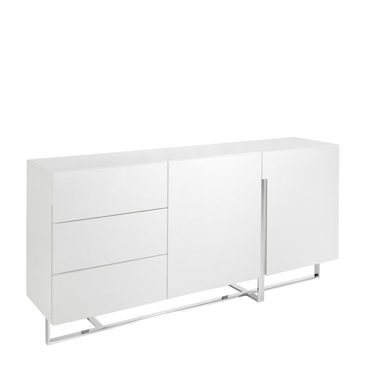 Lacquered Mdf sideboard with stainless steel frame - Angel Cerdá S.L