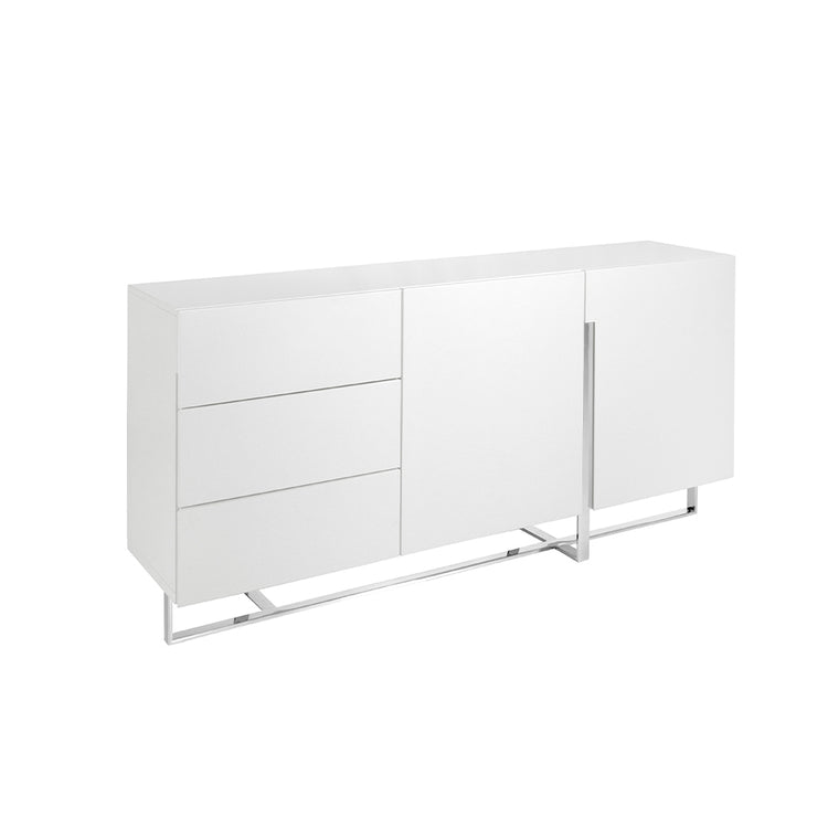 Lacquered Mdf sideboard with stainless steel frame - Angel Cerdá S.L