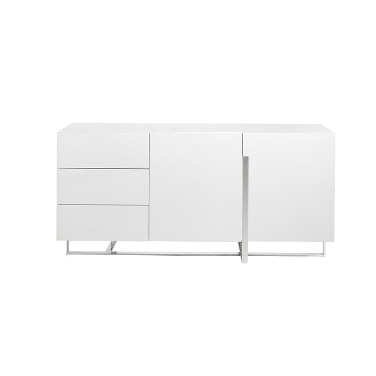 Lacquered Mdf sideboard with stainless steel frame - Angel Cerdá S.L