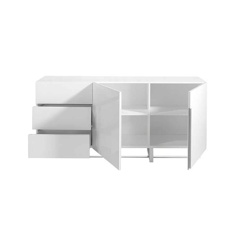 Lacquered Mdf sideboard with stainless steel frame - Angel Cerdá S.L