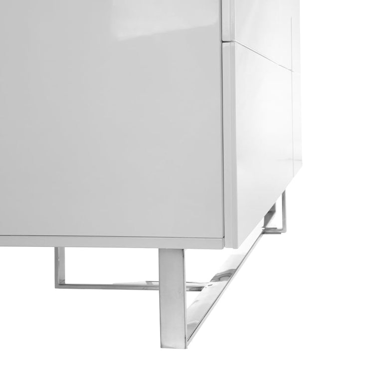 Sideboard in lacquered Mdf with stainless steel frame - Angel Cerdá S.L