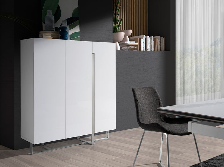 Lacquered Mdf sideboard with stainless steel frame - Angel Cerdá S.L