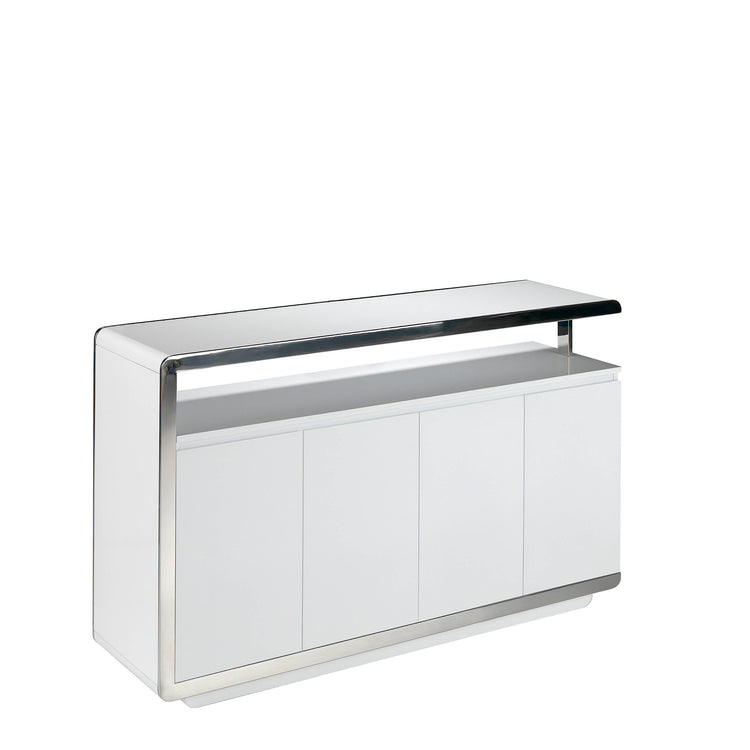 Lacquered Mdf sideboard with stainless steel front - Angel Cerdá S.L