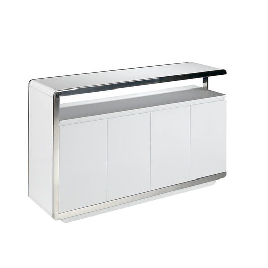 Lacquered Mdf sideboard with stainless steel front - Angel Cerdá S.L