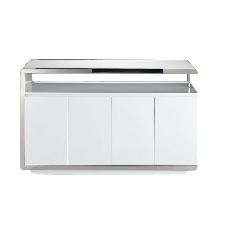 Lacquered Mdf sideboard with stainless steel front - Angel Cerdá S.L