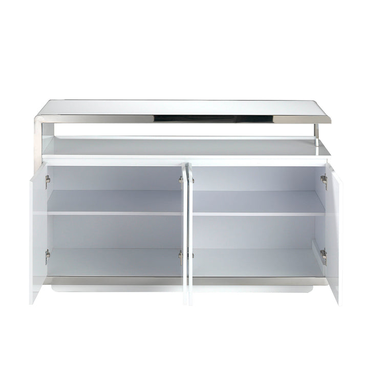 Lacquered Mdf sideboard with stainless steel front - Angel Cerdá S.L