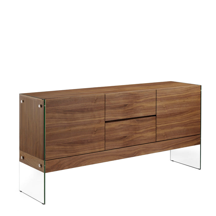 Sideboard with wooden plates in walnut - Angel Cerdá S.L