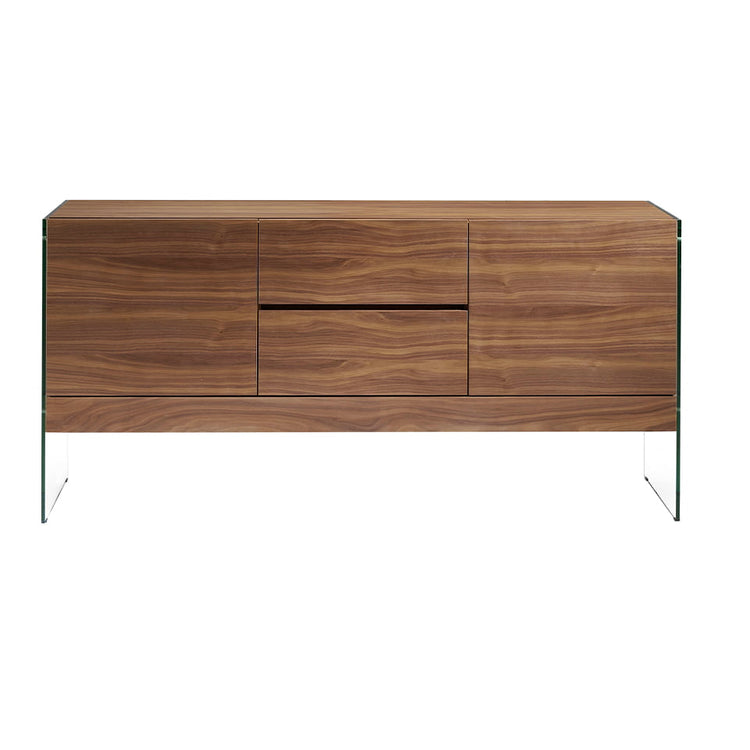 Sideboard with wooden plates in walnut - Angel Cerdá S.L