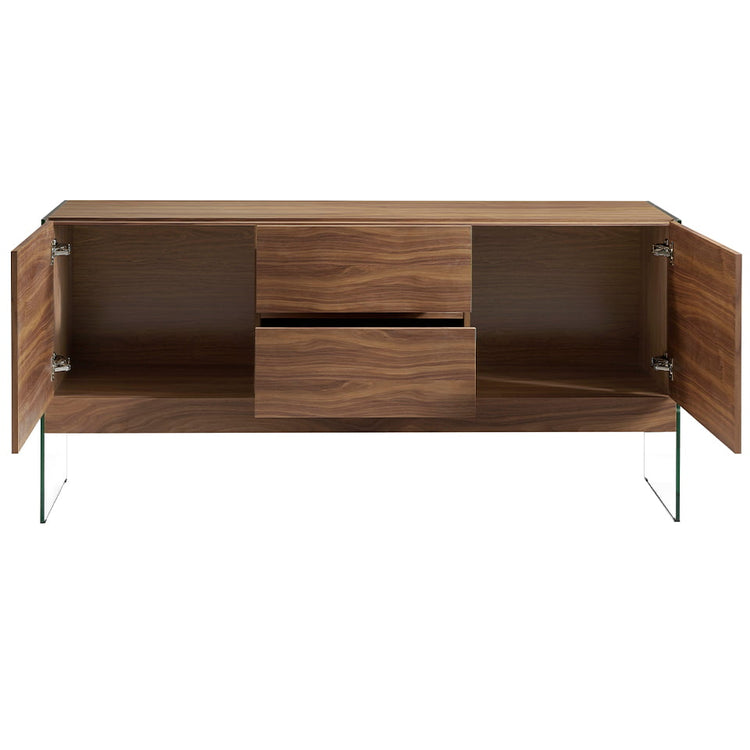 Sideboard with wooden plates in walnut - Angel Cerdá S.L