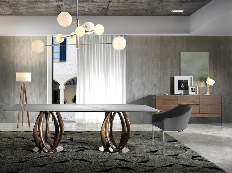 Sideboard with wooden plates in walnut - Angel Cerdá S.L