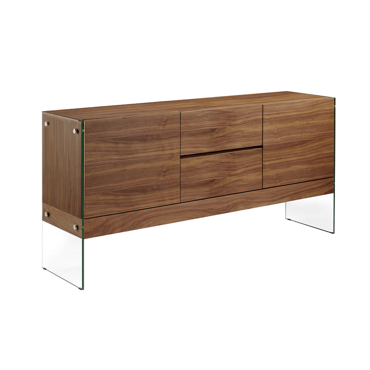 Sideboard with wooden plates in walnut - Angel Cerdá S.L