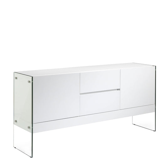 Sideboard in lacquered MDF with tempered glass sides - Angel Cerdá S.L