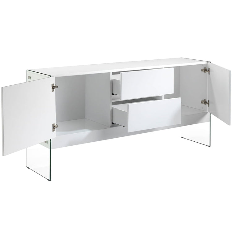 Sideboard in lacquered MDF with tempered glass sides - Angel Cerdá S.L