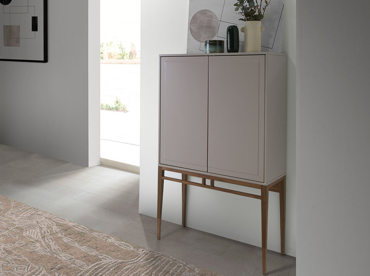 Two-door display sideboard with walnut - Angel Cerdá S.L